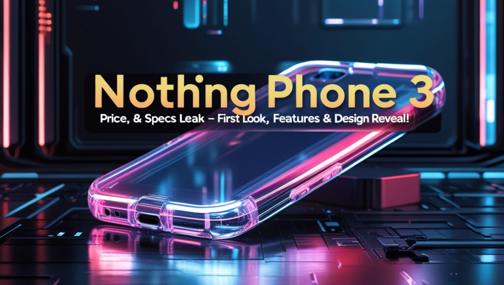 Nothing Phone 3 Price, Specs & First Look Leak